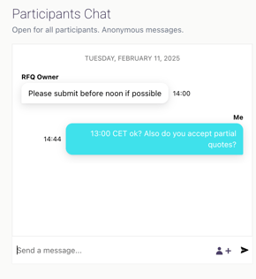 RfqChat - seen from a participant
