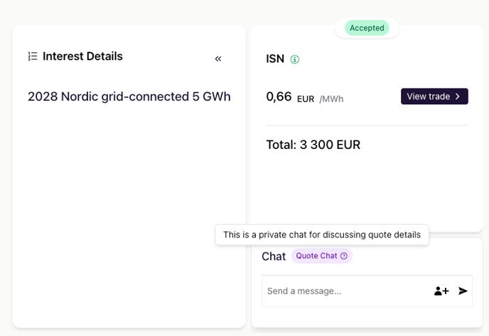 quotes are better aligned with interests, quote chat badge added and displays details when hovered
